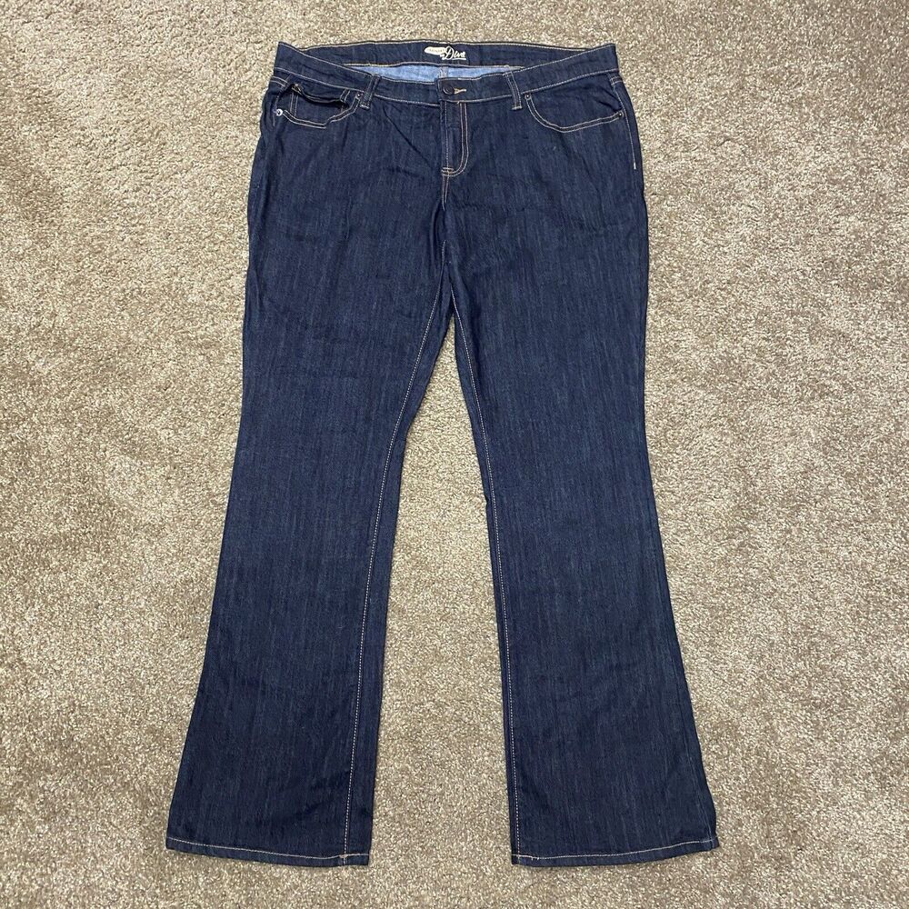 Old Navy The Diva Women’s Jeans‎ Sz 14 Straight Leg Mid-Rise Denim Dark Wash
